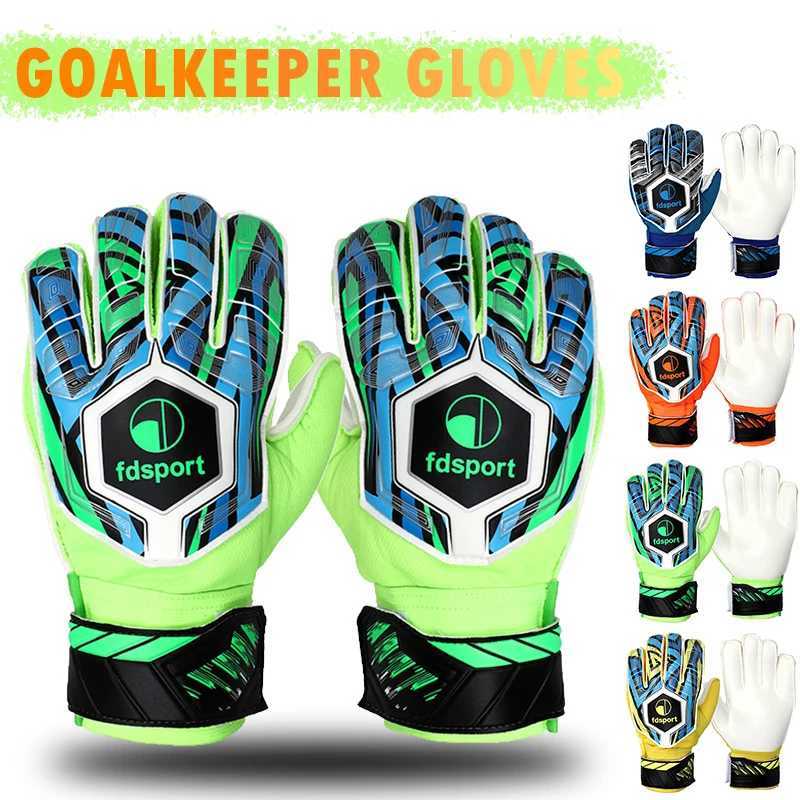 Professional goalkeeper gloves mens adult womens childrens football soccer goalkeeper gloves anti slip thick latex gloves finger protection glovesXJ25