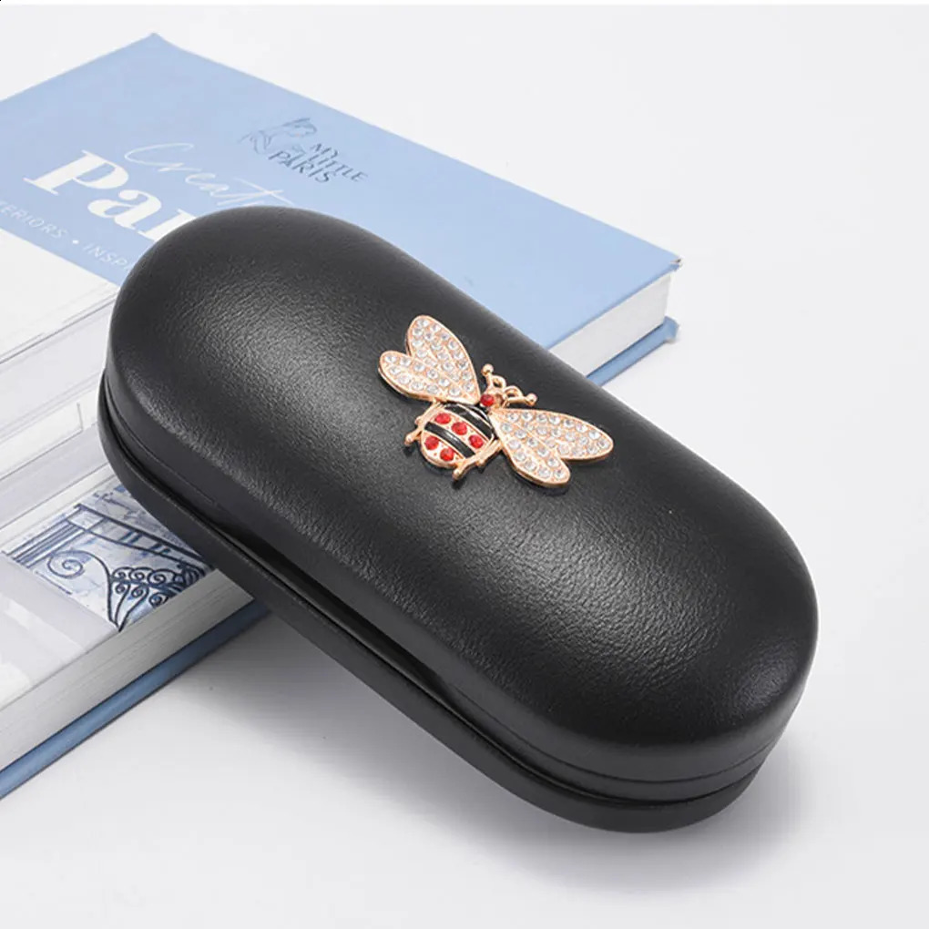 Pressure resistant dual-purpose double-layer contact lens box s wood grain contact lens box fashionable frame glasses box 250409