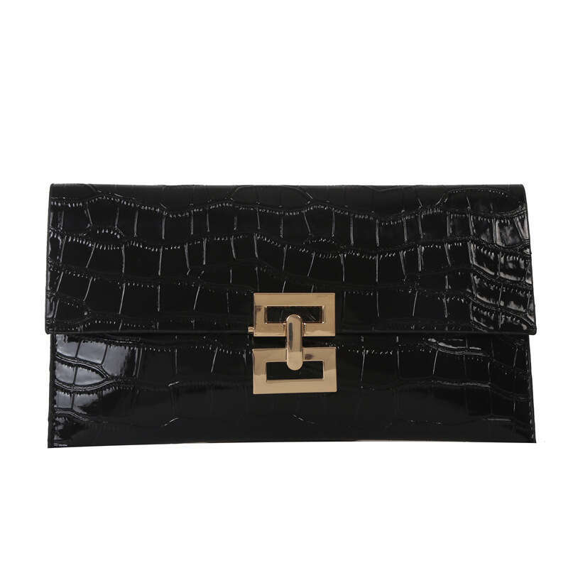 Gold Evening Handbags: Golden Envelope Clutch, Women's Party Shoulder Bag, PU Leather Wallet