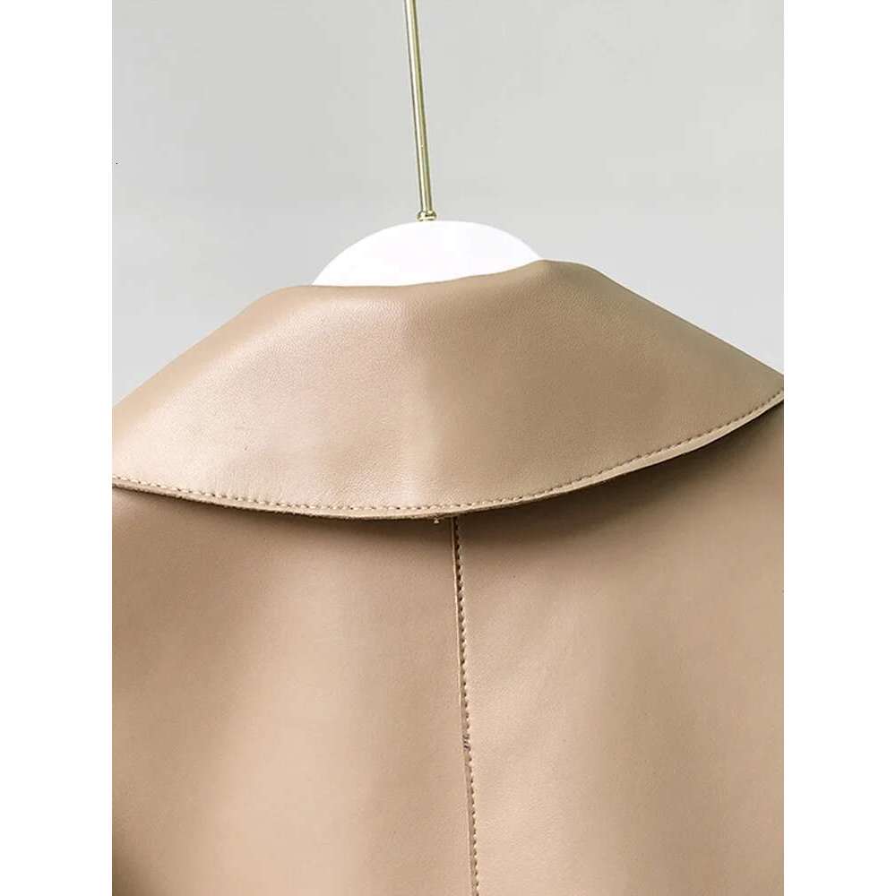 FTLZZ Spring Autumn New Fashion Faux Soft Jacket Women Loose PU Leather Short Coat One Button Locomotive Chic Outwear