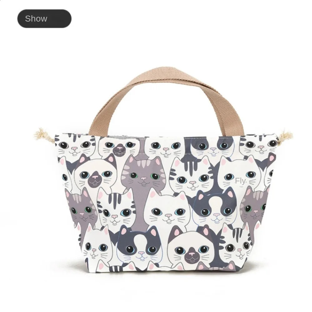 Portable bag for womens school insulated lunch box handbag food pouch 250410