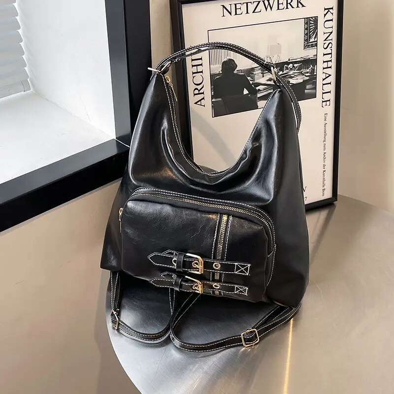 Belt Tote Pu Fashion Women Shoulder All Match Itabag Designer Commuting Bag