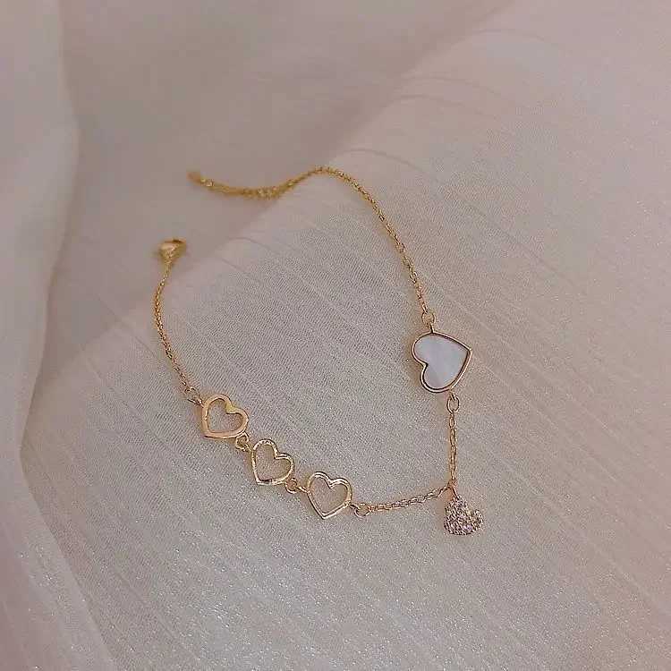 Beaded Bracelet Gold Color Chain Elegant Women Trendy Moon Star Romantic Bracelet Female Birthday GiftC250411