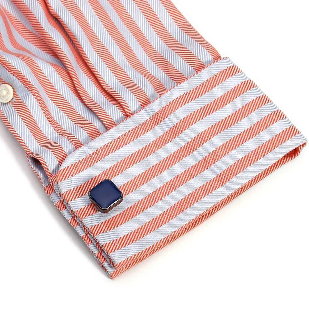 Square high-end oil droplet enamel cufflinks fashionable and simple mens business date party French shirt boutique accessoriesT250412
