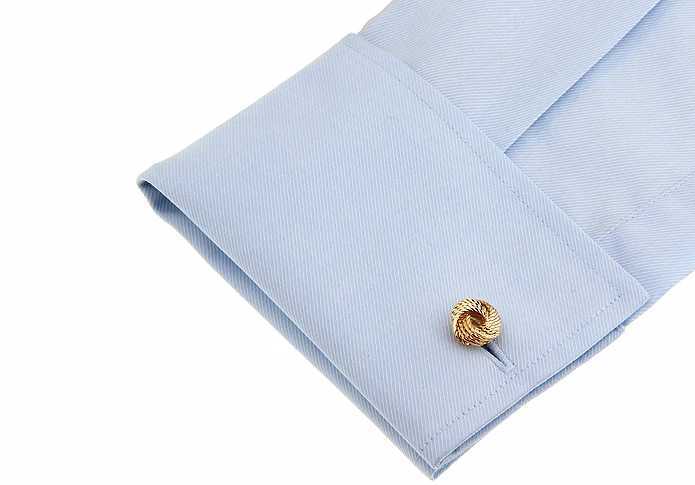 Hot selling mens cufflinks with metal knot design high-quality brass material silver cufflinks wholesale and retailT250412