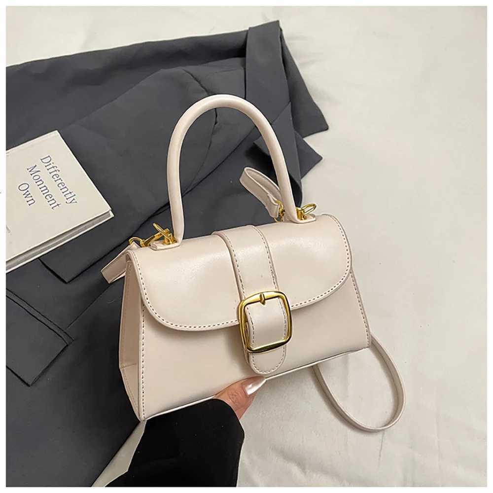 2025 Summer New Simple Hand-held Shoulder Bag for Women Fashion Small Square Flap Crossbody Bags Elegant Lady Commuting HandbagsT2511112