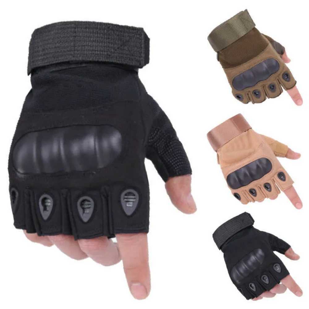 Fingerless Motorcycle Cycling Gloves for Men Outdoor Tactical Gloves Shooting Hunting Motorcycle Bike Glove Bicycle AccessoriesC250412