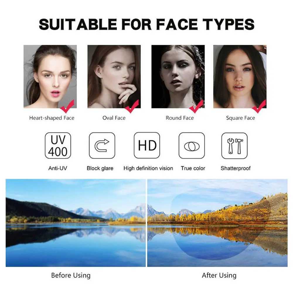 Fashion Glasses Fishing Metal Frame Shades Round Sun Glasses Womens Eyewear Women Men Sunglasses Z250411