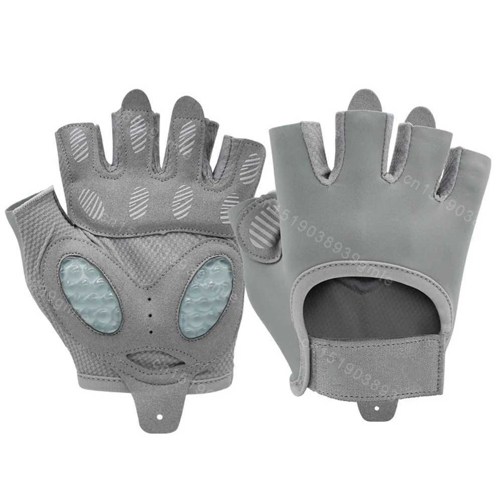 Lightweight Breathable Workout Gloves Thickened Palm Pad Half-Finger Liquid Silicone Protective Fitness Yoga Gloves Anti-SlipC250412