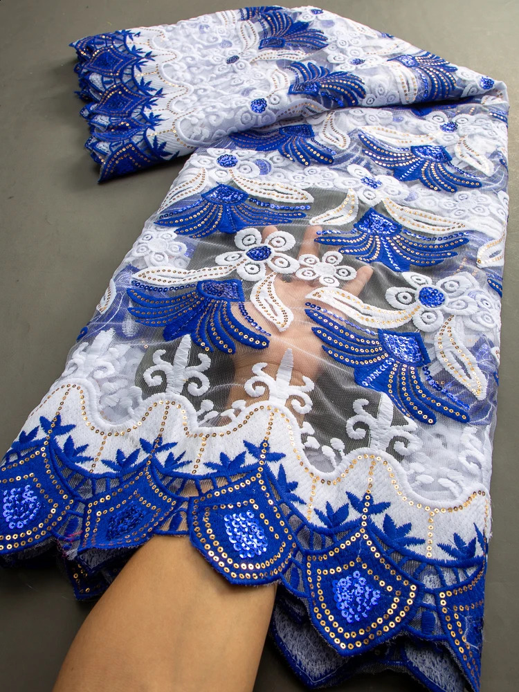French Tulle Milk Silk Lace African Sequins Milk Silk Lace Fabric High Quality Nigerian Lace For Women Wedding Dress2.5Yard3473 250407