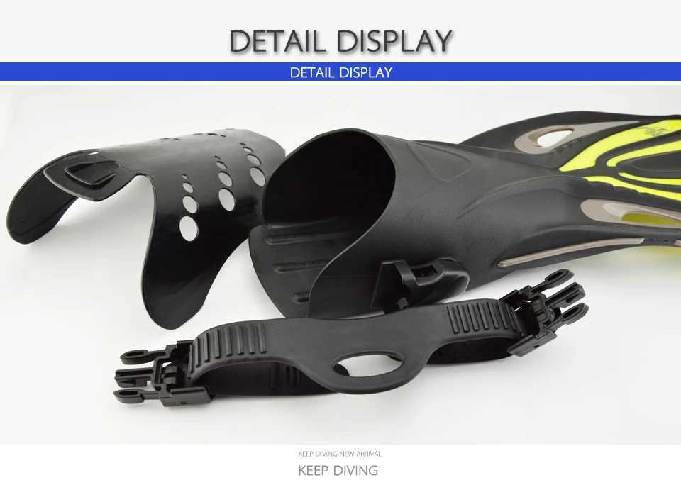 Keep Diving Open Heel Scuba Diving Long Fin Adjustable Inflatable Swimming Flip Cover Special Diving Boots Shoes Single Fin EquipmentY250412