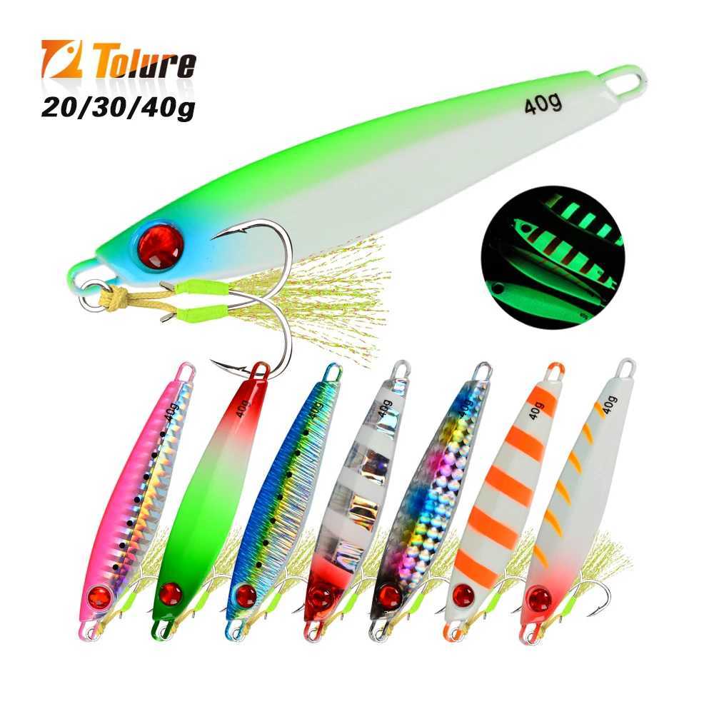 Super Lures NEW 3D Printed Eyes Fast Sinking Metal Jig Lure 20g 30g 40g Saltwater Shore Casting Fishing Lure Vertical Metal Jig Z250411