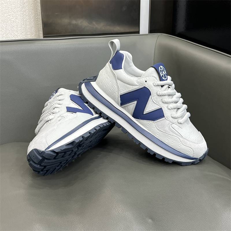 designer shoes new Men's trendy leather sneakers versatile comfortable and stylish Casual and sporty they are also known as Forrest Gump shoes