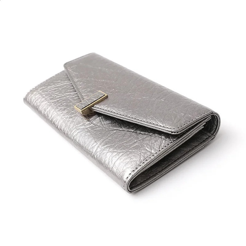 Genuine leather wallet for women long leather wallet solid leather wallet 250411