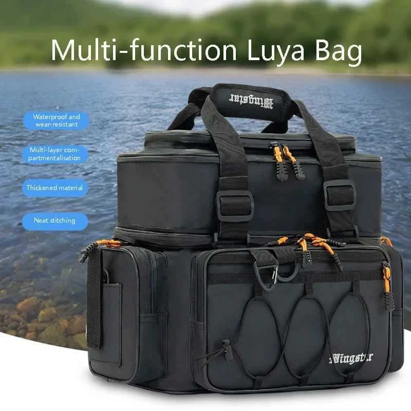 New multifunctional portable shoulder bag handbag fishing tool kit outdoor camping waterproof fishing gear accessory kit Z250411