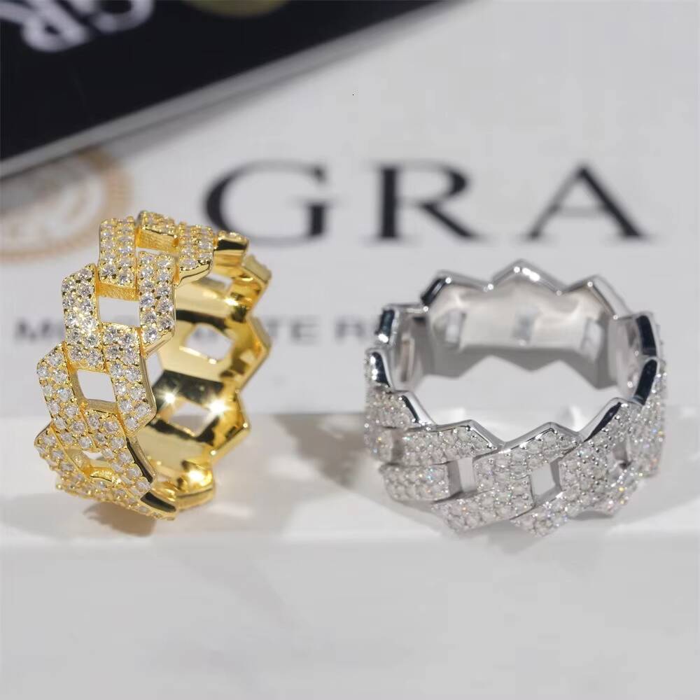 Wholesale RTS Fine Jewelry High Quality VVS Moissanite Silver 925 Ring for Women and Men Passes Diamond Test