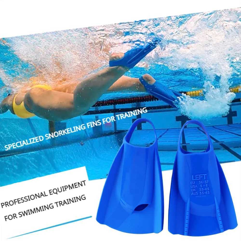 Professional Silicone Fin Swimming and Diving Training Frog Shoes Inflatable Equipment Adult Short Fin Free Diving Fin Swimming ShoesY250412