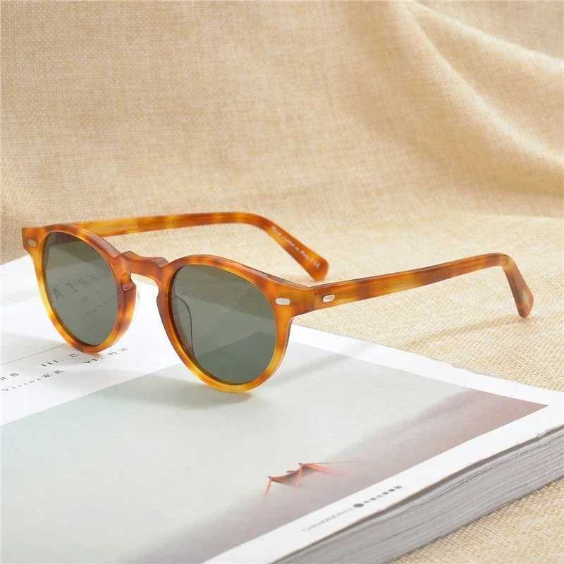 Gregory Peck Vintage Polarized Sun Glasses OV5186 Clear Frame Sunglasses Brand Designer Men Women OV 5186 Gafas Oculos with case Z250411