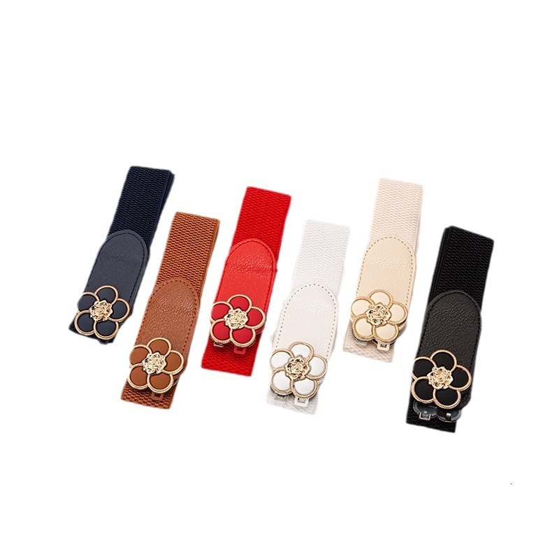 Korean version versatile with loose tight waistband for women's elastic and wide waist closure