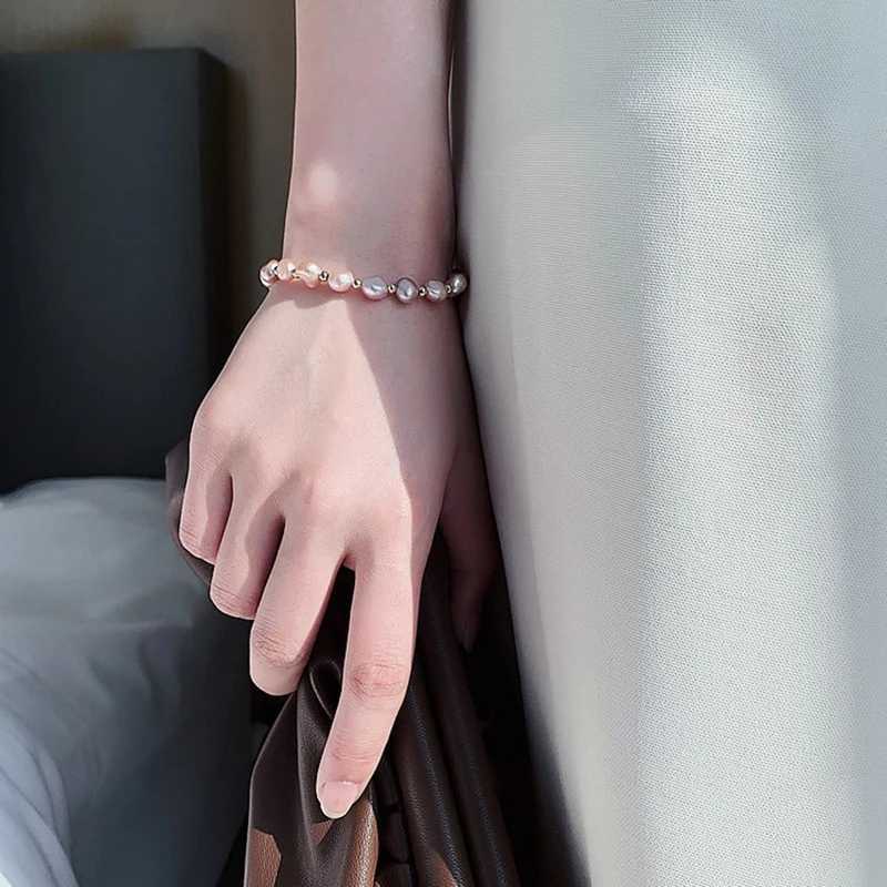 New Baroque Natural Pearl Bracelet For Woman Bracelet Fashion Lady Temperament Bracelet Best Jewelry GiftC250411