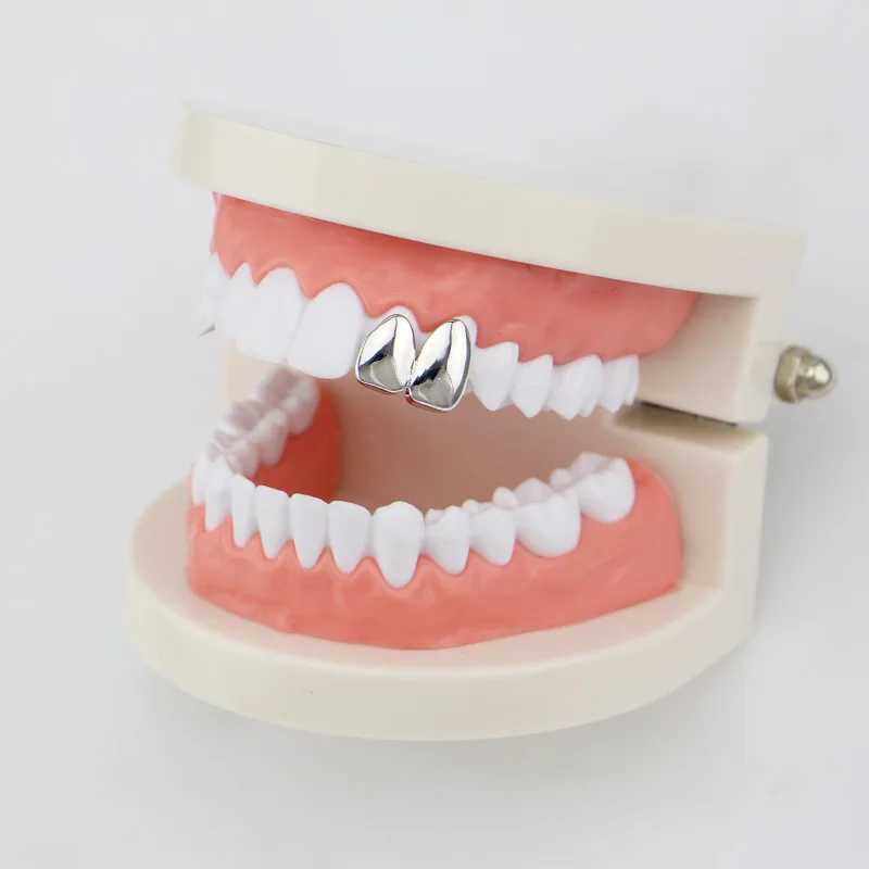 HipHop Tooth Grilz Cap Gold Plated Removable Top Dental Grill Punk Hat Cosplay Jewelry Gift W250412