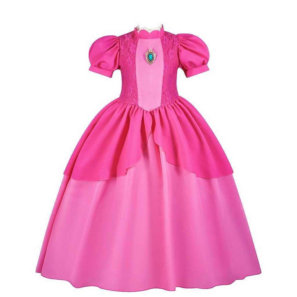 Disney Peach Girls Peach Role Play Dress up Princess Game Role Play 4 6 8 10 Yrs Childrens Final Level Peach Costume Movie Elegant Party FrogXJ250411