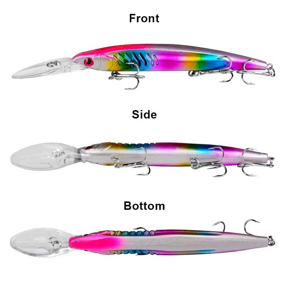 PRO BEROS 1PCS Minnow Fishing Lure 15cm 13g Floating Hard Bait Wobbler Jig Bait Crankbait Carp Striped bass Pesca Fishing Tackle Z250411