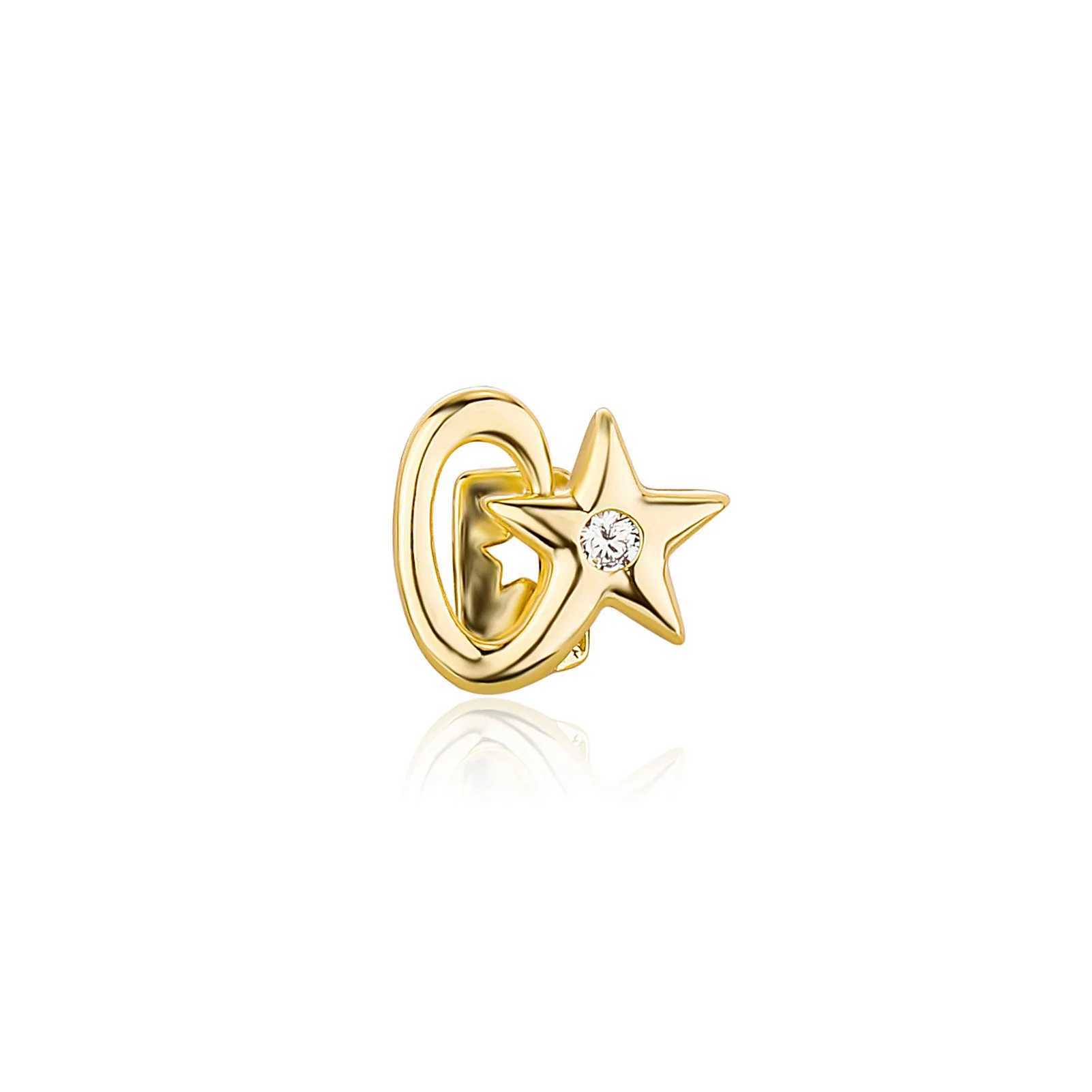 Single Hip Hop Star Teeth Grilz Fashion Rhinestone 14K Gold Silver Removable Grill Dental Mouth Punk Tooth Hat Jewelry W250412