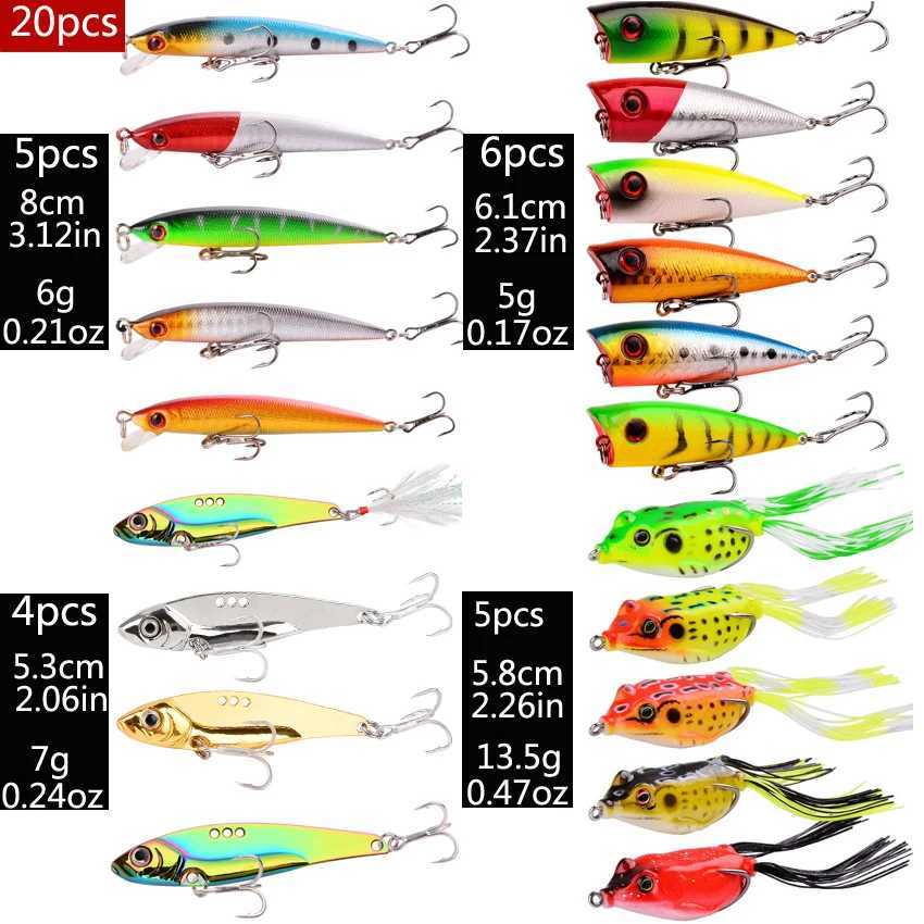 Fishing Lure Set Fishing Hard Bait Mini Minnow Floating Swing Crankbait Crazy Wobblers Artificial Bionic Crank Frog Soft Lures Z250411