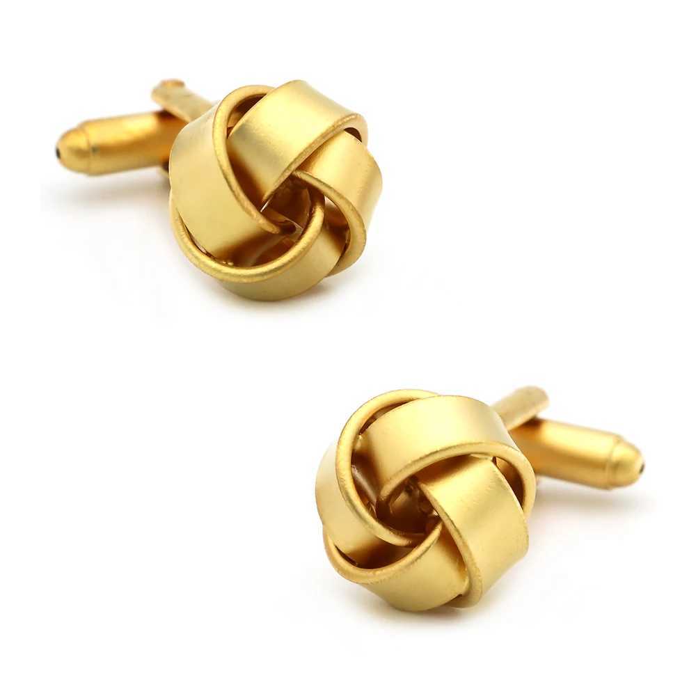 Mens black cufflinks with fashionable knot design high-quality copper material cufflinks wholesale and retailT250412