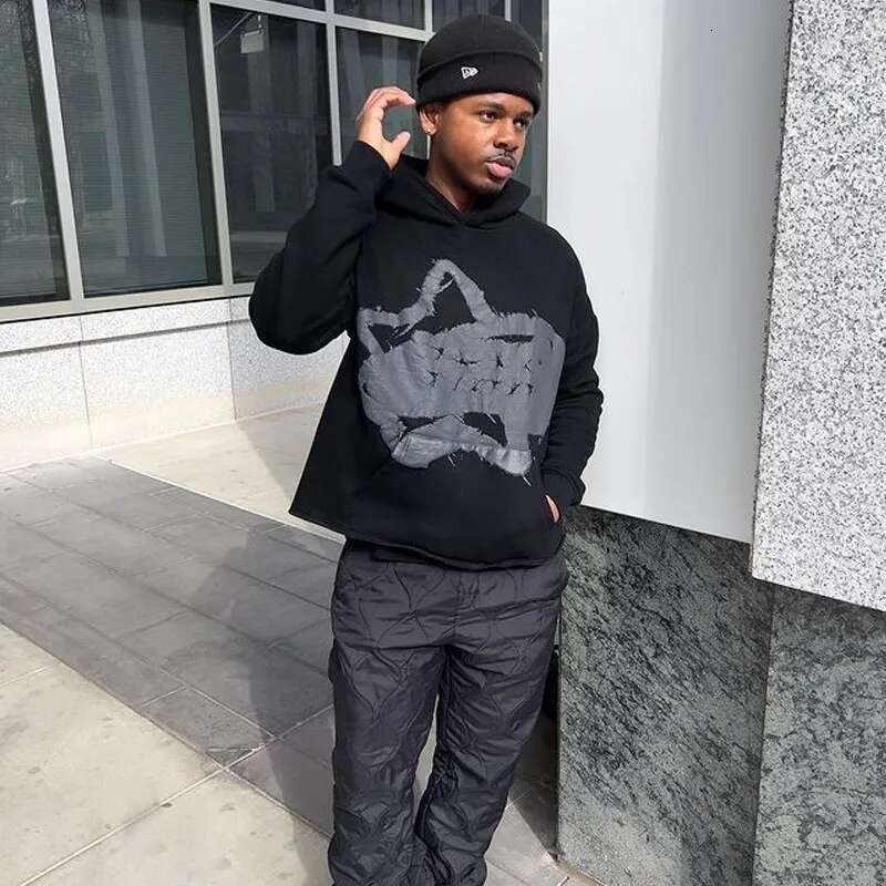 Haruku Hip Hop Star Foam Pattern Loose All Match Long Sleeved Pullover Sweatshirt Oversized Hoodie Men Women Streetwear