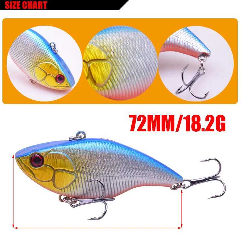 1Pcs Sinking VIB vibration ice fishing Wobblers Lure 7.5cm 18g winter hard bait Crankbait carp leurre pesca fishing Tackle Z250411