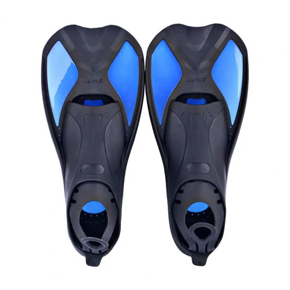 Textured Foot Fins Swimming Flipper Professional Plastic Diving Fins for Adults Kids Short Blade for Swimming for UnisexY250412