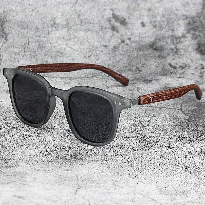 Trendy Retro Wood Grain Sunglasses for Women and Men New Square Frame Sun Glasses UV Protection Cycling Eyewear Outdoor Street Z250411