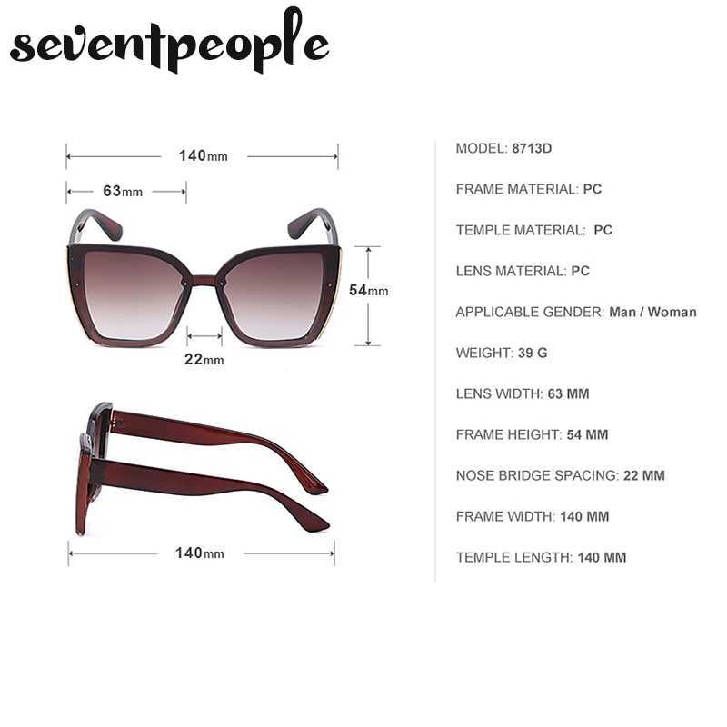 Oversized Cat Eye Sunglasses Women Big Frame 2025 Luxury Brand Fashion Square Sun Glasses for Ladies Retro Trendy Cateye EyewearC250411