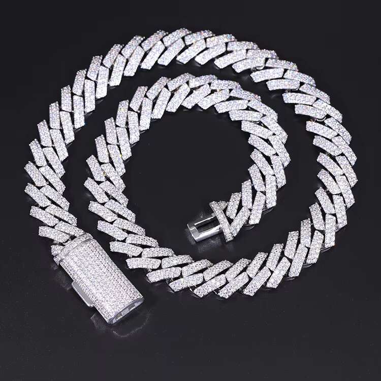 Cuban Link Chain Bracelet 15mm Wide Pure Silver 925 Stylish Hip Hop Chain Plated 18k Gold