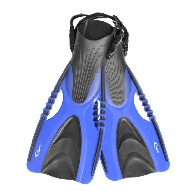 Professional scuba diving fins for adults adjustable open heel long blade flap flexible inflatable swimming finsY250412