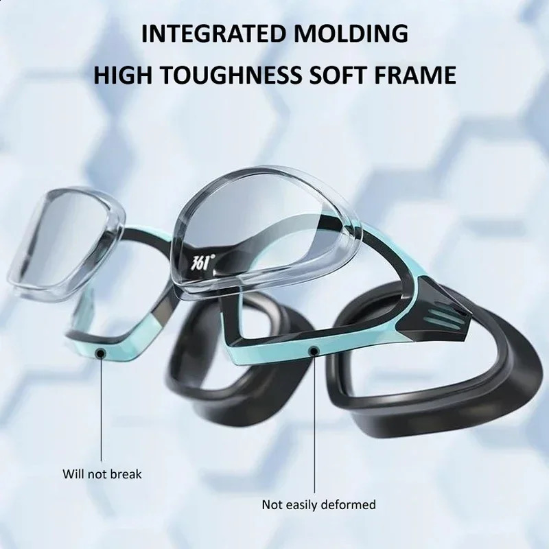 Professional Swimming Goggles HD Waterproof Anti Fog Silicon Swimming Cap Water Racing Sports Equipment for Men Women 250411