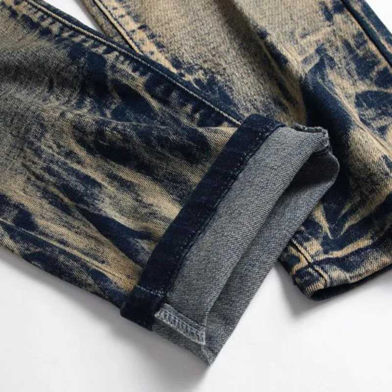 2021 popular fashion mens brand bicycle jeans original retro elastic straight denim Trouser Plus size 29-42 W250412
