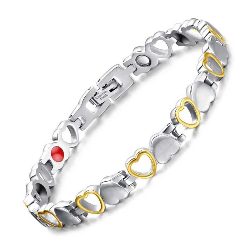 Love Magnet Health Care Womens Bracelet Health Care Magnetic Weight Loss Anti-Fatigue Therapy Bracelets Energy Jewelry 1PCC250411