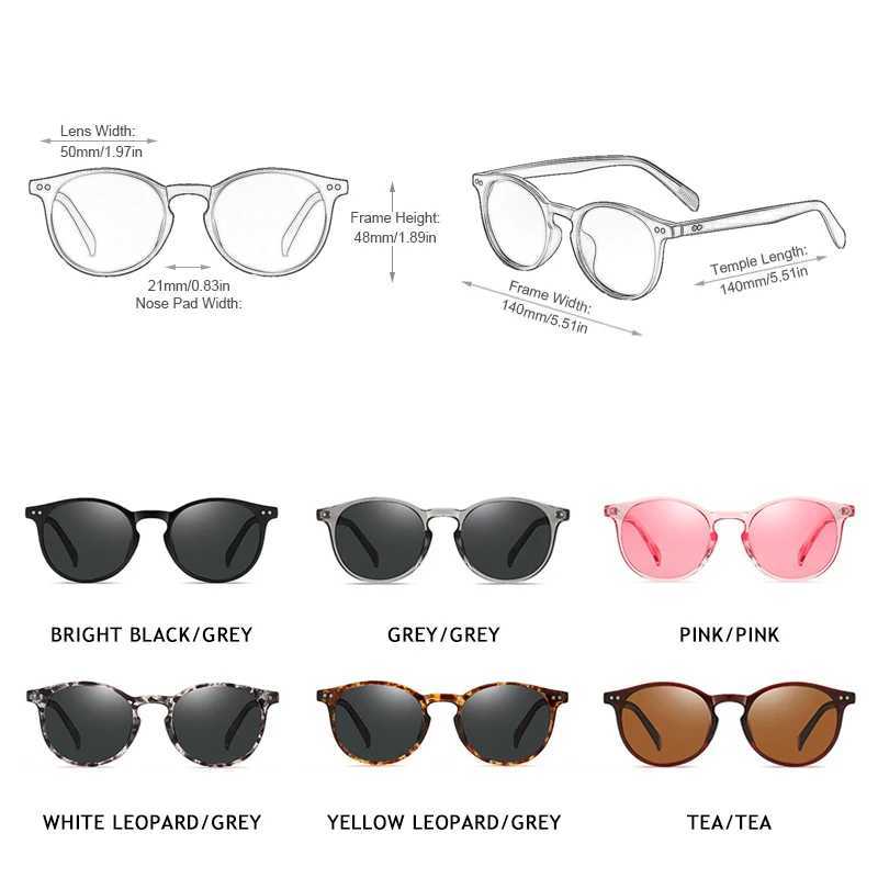 Fashion Small Round Polarized Sunglasses Men Women Vintage Ultra Light TR90 Sun Glasses Stylish Anti-glare Driving Shades Z250411