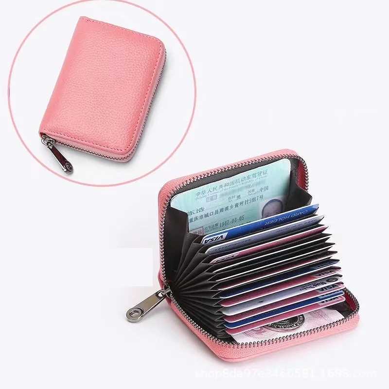 Mini leather 22 card wallet business case wallet card holder Rfid blocking multi slot card holder leather card holder Z250411
