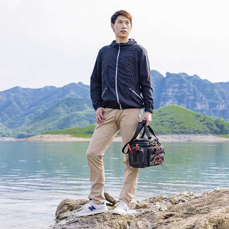 Fishing Lure Bag Waistpack Waterproof New Lightweight Shoulder Backpack Fishing Reel Case Gear Bag Multifunctional Fishing Box Z250411