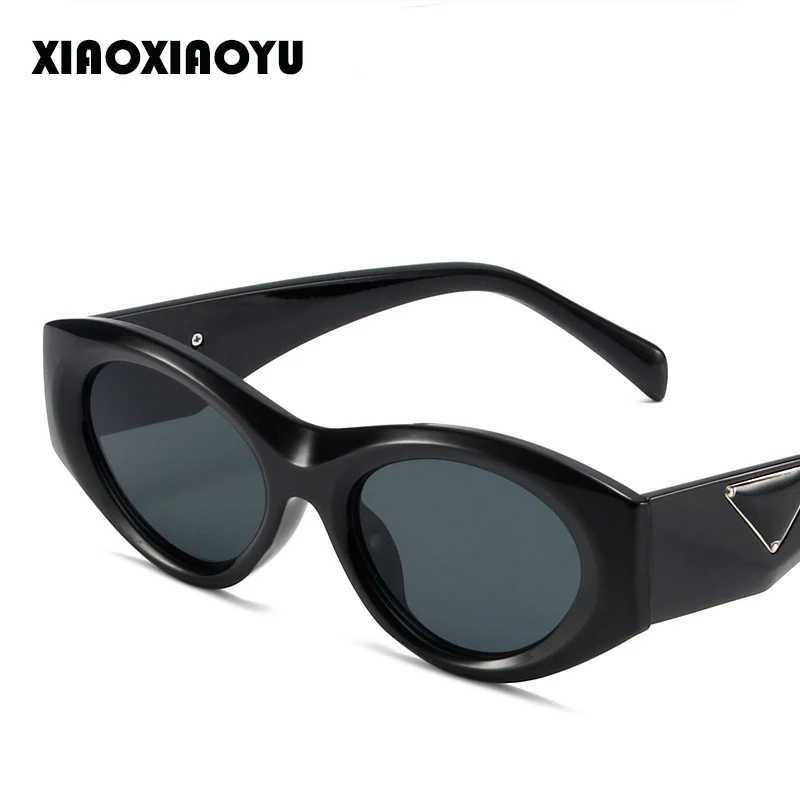 Marble Pattern Light Luxury Sunglasses Fashion Cat Eye Elliptical Frame Sunshade Sunglasses Texture Wear Glasses Man WomanC250411