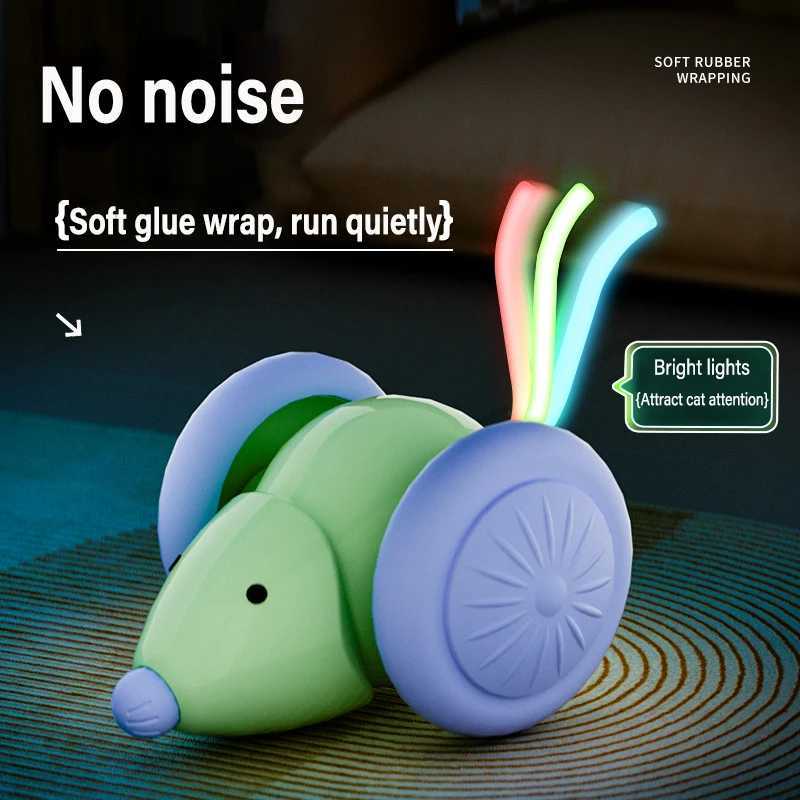 Electric Mouse Car Pet Toys Interactive Cat Toys Charging Automatic Teaser and Intelligent Obstacle Avoidance Pet Products Y250412