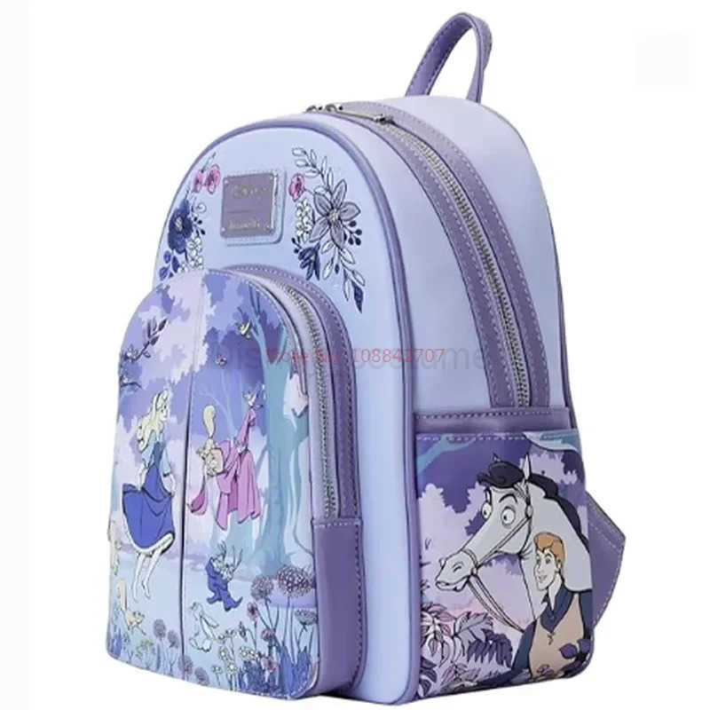 Disney In Stock Disney Sleeping Beauty 65th Anniversary Floral Scene Double Strap Shoulder Bag Student Backpack Childrens Backpack X250412