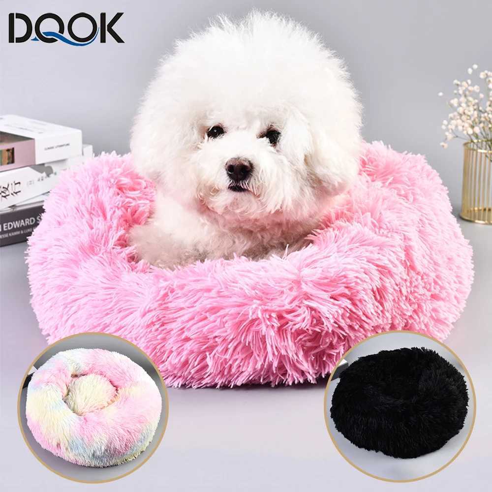 Super Soft Pet Bed Dog House Round Cat Winter Warm Sleeping Bag Plush Size Dog Mat X250412