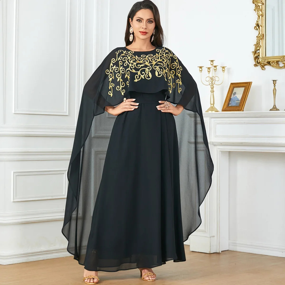 Autumn Abayas for Women Elegant Muslim Sleeveless ed Long Skirt Dubai Abaya Dress Kaftan 250411