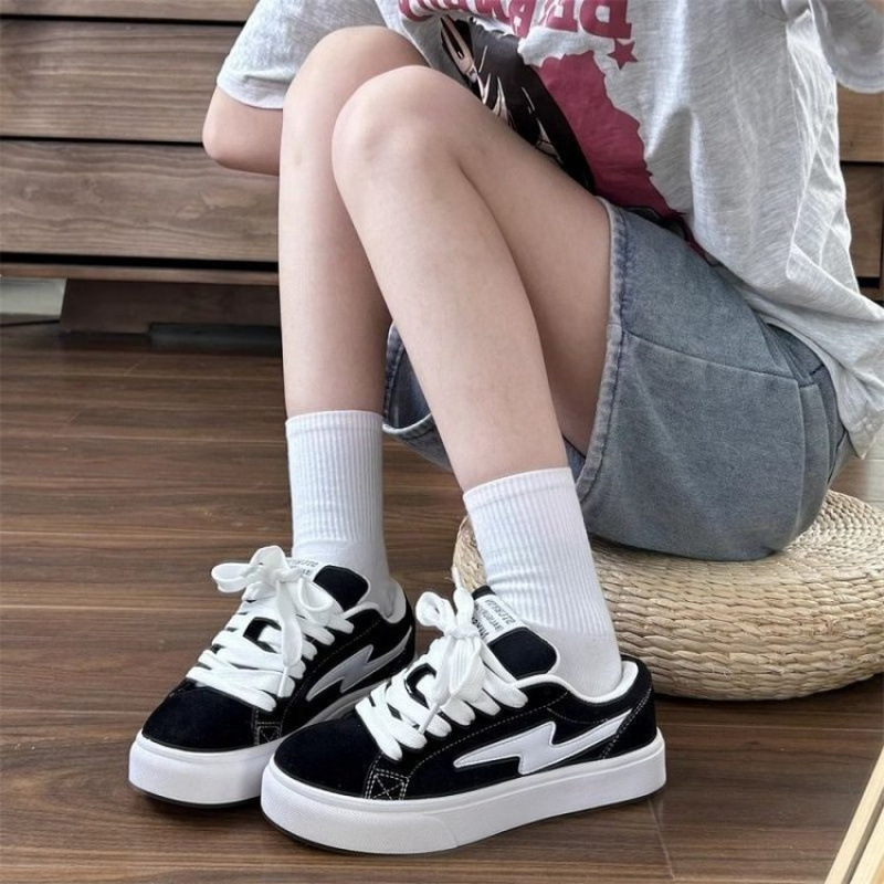 Viral Instagram Retro Skate Shoes - Korean Fashion Breathable Platform Sneakers, Comfortable Unisex Streetwear