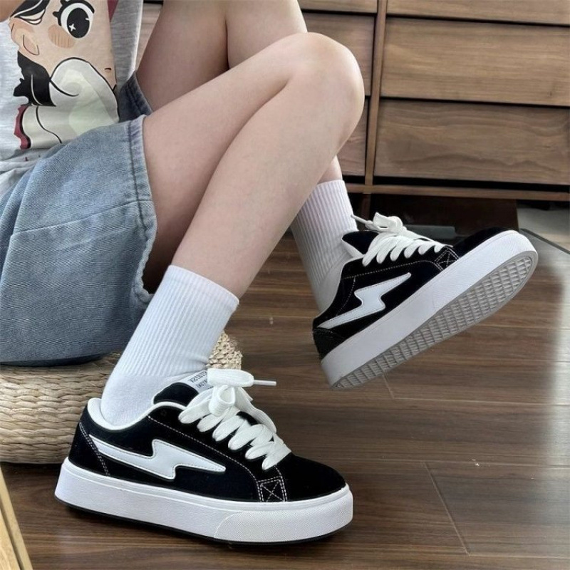 Viral Instagram Retro Skate Shoes - Korean Fashion Breathable Platform Sneakers, Comfortable Unisex Streetwear